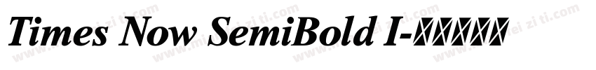 Times Now SemiBold I字体转换